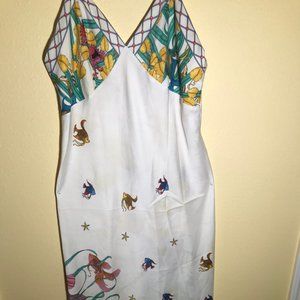 Vintage Exotic Fish Silk Beach Cover- Maxi Dress